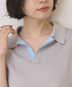 AMERICAN HOLIC 襟付き配色ニット