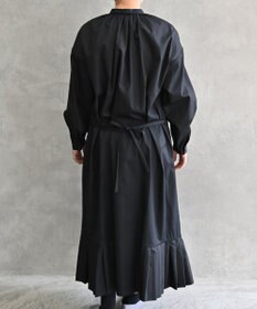 muuc 〈オーガニックコットン〉〈コットンブロード生地〉〈カラーにより異なる生地〉〈通年着られる〉コットン裾プリ ーツ 前開き ワンピース