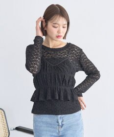 earth music&ecology SET2点カットレースプルオーバー＋ビスチェ