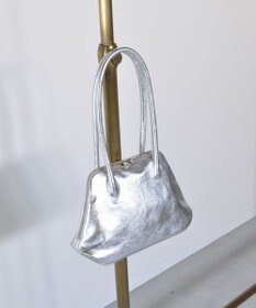 blancle メタリックレザー 舟形ボストンバッグ