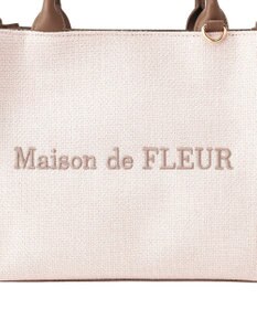 Maison de FLEUR スカーフ付きツイードスクエア２Ｗａｙトート