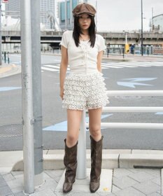 WEGO ヴィンテージライクレースアップT