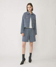 GRACE CONTINENTAL チェックツイードハーフパンツ