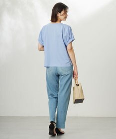 J.PRESS LADIES S 【WEB限定カラーあり・洗える】ストライプジャージー フレンチスリーブ カットソー