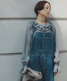 #Newans 【前後着用可能】【高山都さんコラボ】ビッグカラー２WAYブラウス