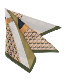 Green Parks ・ジオメトリーパターンスカーフ　７０×７０