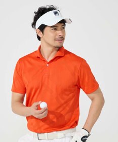 FILA GOLF／marie claire 【FILA GOLF】メッシュ加工ビックロゴ半袖ポロシャツ