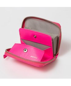 UNBILLION ペルケ perche / 蛍光レザーストラップ付き・ジャバラカードウォレット