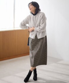 ANY シャイニーニットカーディガン