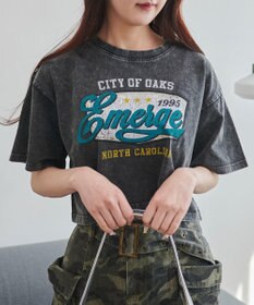 WEGO ヴィンテージウォッシュグラフィックショートT