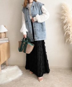 LA BAGAGERIE 【maison vert】 【ペーパー素材・多収納】ダブルハンドルかごバッグ