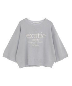 Green Parks ・ＥＬＥＮＣＡＲＥ　ＤＵＥ　ロゴ刺繍６分袖ニット