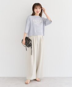 Green Parks ・ＥＬＥＮＣＡＲＥ　ＤＵＥ　ロゴ刺繍６分袖ニット