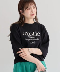 Green Parks ・ＥＬＥＮＣＡＲＥ　ＤＵＥ　ロゴ刺繍６分袖ニット