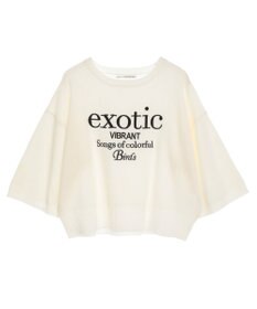 Green Parks ・ＥＬＥＮＣＡＲＥ　ＤＵＥ　ロゴ刺繍６分袖ニット