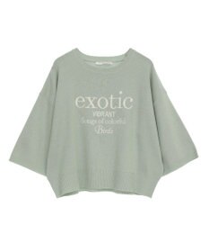 Green Parks ・ＥＬＥＮＣＡＲＥ　ＤＵＥ　ロゴ刺繍６分袖ニット