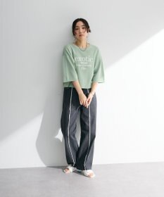 Green Parks ・ＥＬＥＮＣＡＲＥ　ＤＵＥ　ロゴ刺繍６分袖ニット