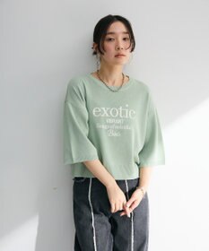 Green Parks ・ＥＬＥＮＣＡＲＥ　ＤＵＥ　ロゴ刺繍６分袖ニット