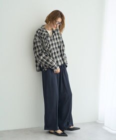 YECCA VECCA ビンテージサテンイージーワイドパンツ