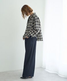 YECCA VECCA ビンテージサテンイージーワイドパンツ