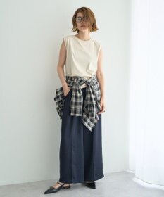 YECCA VECCA ビンテージサテンイージーワイドパンツ