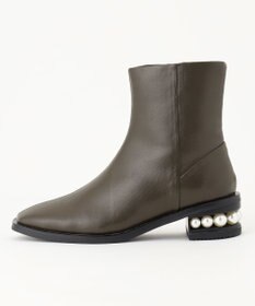 組曲 【23.5cm~24cm】パールヒールミドルブーツ