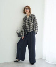 YECCA VECCA ビンテージサテンイージーワイドパンツ