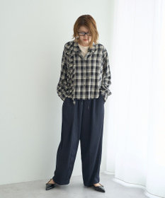 YECCA VECCA ビンテージサテンイージーワイドパンツ