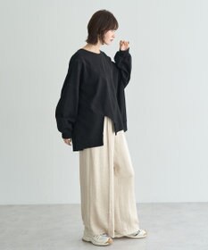 YECCA VECCA ビンテージサテンイージーワイドパンツ