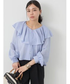 earth music&ecology ラッフルショートブラウス