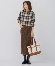 23区 CANCLINI メルトン バンドカラーシャツ