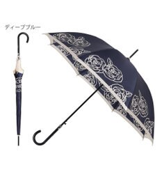 MOONBAT LANVIN COLLECTION 長傘 ローズ サテンプリント ジャンプ 耐風