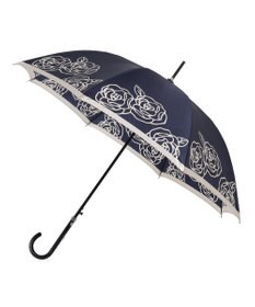 MOONBAT LANVIN COLLECTION 長傘 ローズ サテンプリント ジャンプ 耐風