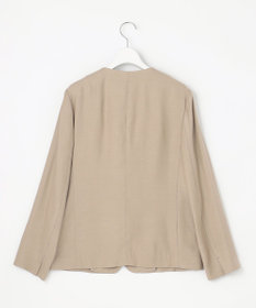 自由区 【XSサイズ～/洗える/セット可】キュプラリネンシャンタン ノーカラージャケット