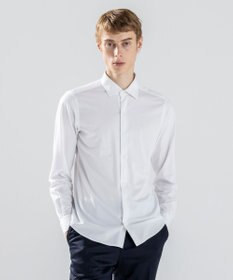 JOSEPH HOMME 【ストレッチ】ハイゲージコットンジャージー 　長袖レギュラーカラーシャツ ホワイト系