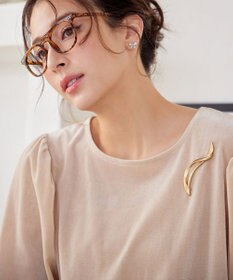 Tiaclasse マットメタルモチーフブローチ