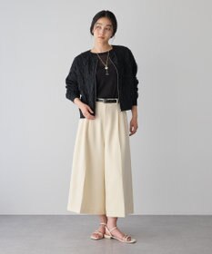 YECCA VECCA フクレジャガードニットブルゾン