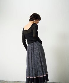 GRACE CONTINENTAL ドットBOXタックスカート