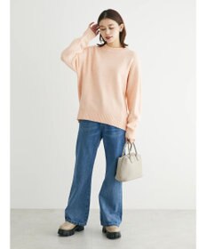 Green Parks ｆｕｗａっとメランジ前後差ニットプルオーバー