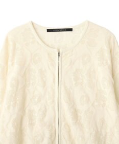 YECCA VECCA フクレジャガードニットブルゾン