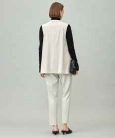 ICB 【洗える】ストレッチスエード ジレ