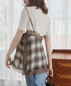 WEGO 【ANGIE VINTAGE】サテンレースキャミソール