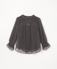 GRACE CONTINENTAL ドットラッフルブラウス