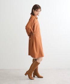 Green Parks ミディ丈ドロストシャツワンピース