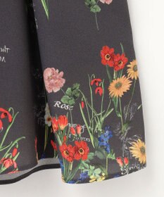 自由区 【洗える】フラワーガーデンプリント ワンピース