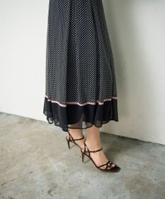 GRACE CONTINENTAL ドットBOXタックスカート