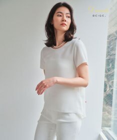 BEIGE， 【人気シリーズ】SHELBY / ハーフスリーブブラウス White