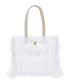 Maison de FLEUR コットンキャンディフリルトートバッグ