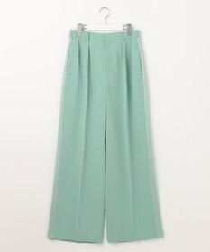 自由区 【SHIHOさんコラボ・洗える】バックサテンジョーゼットワイド パンツ