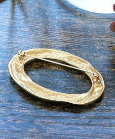 Tiaclasse マットメタルモチーフブローチ